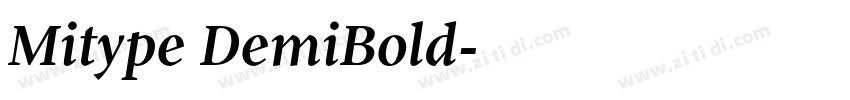 Mitype DemiBold字体转换